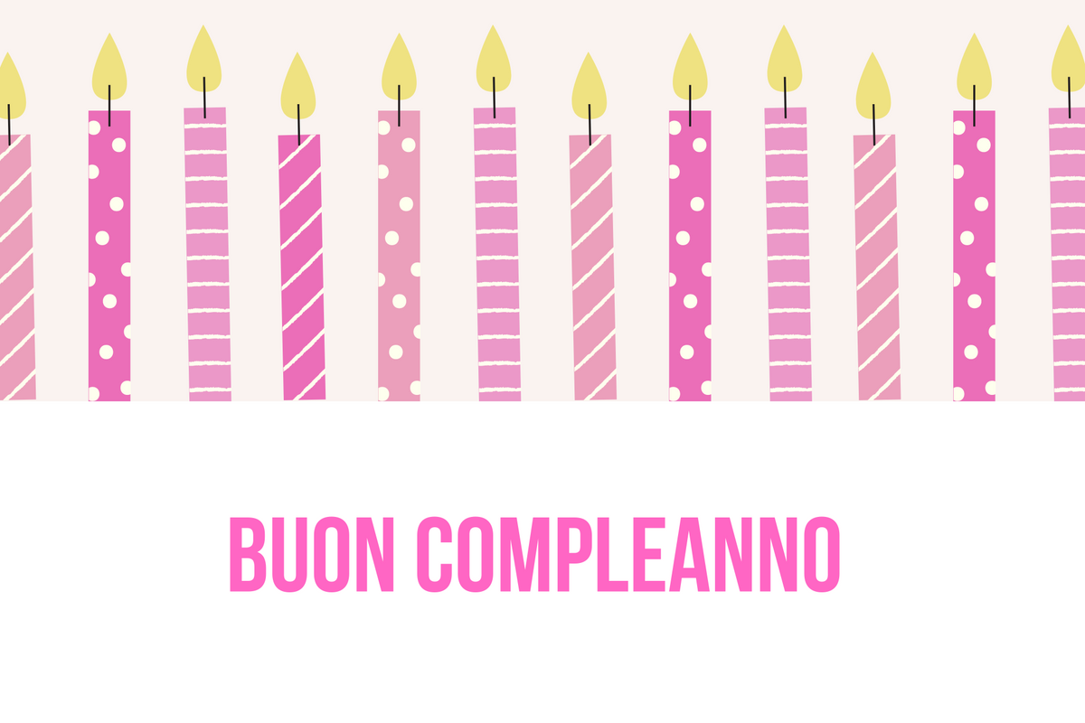 Bigliettino Buon Compleanno - Candeline Rosa – donchishopcrema